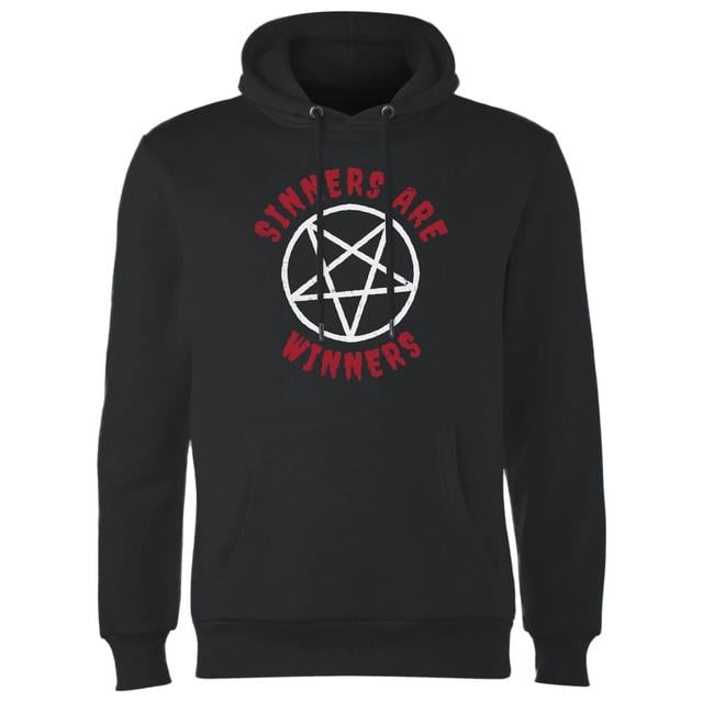 Sinners Are Winners Hoodie - Black - L - Black on Productcaster.