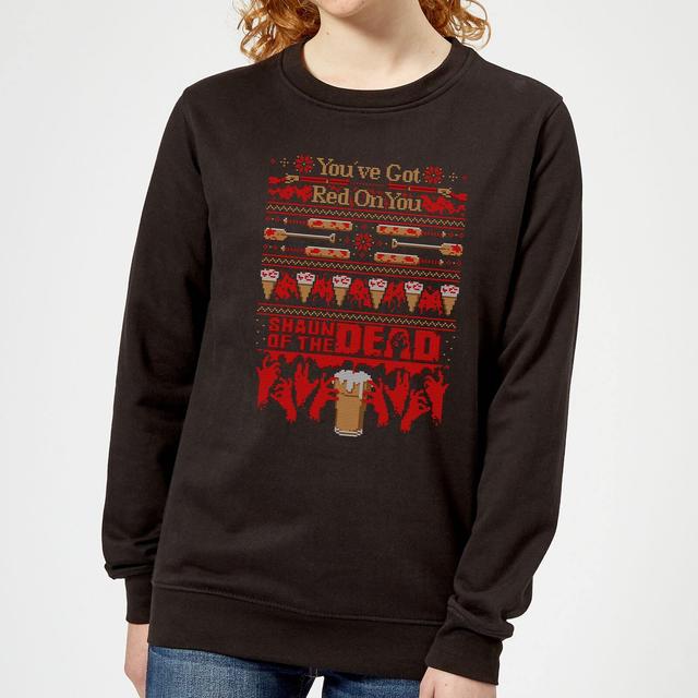 Shaun Of The Dead You've Got Rosso On You Christmas Women's Felpa - Nero - M on Productcaster.