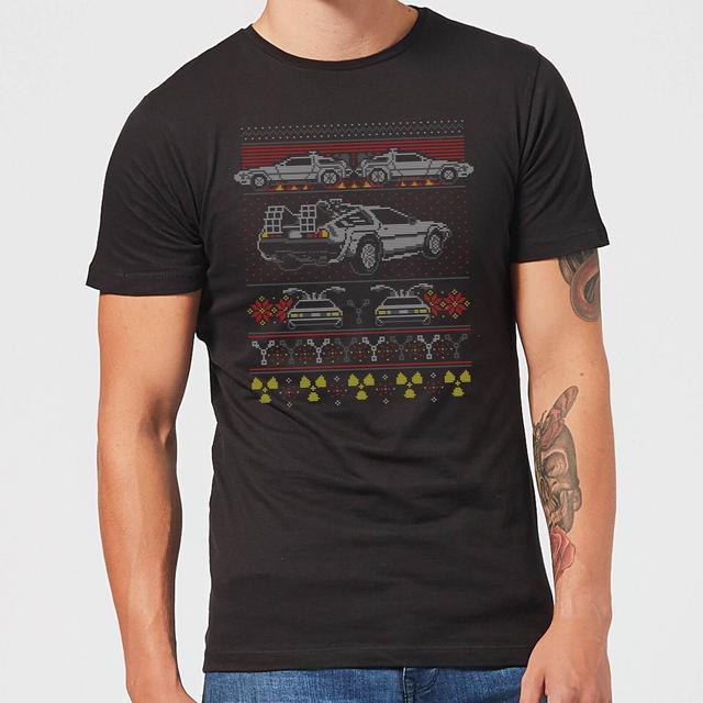 Back To The Future Back In Time For Christmas Kerst T-Shirt - Zwart - S on Productcaster.