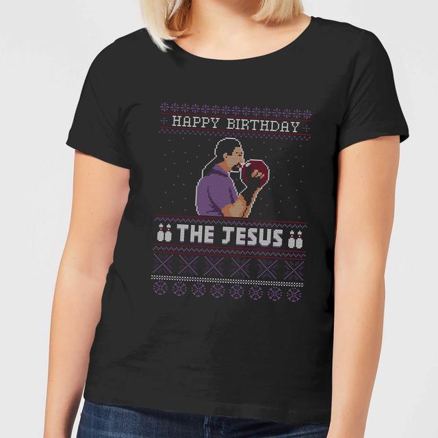 Camiseta Navideña El Gran Lebowski Happy Birthday The Jesus - Mujer - Negro - 3XL - Negro on Productcaster.