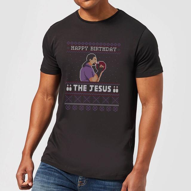 Camiseta Navideña El Gran Lebowski Happy Birthday The Jesus - Hombre - Negro - XS - Negro on Productcaster.