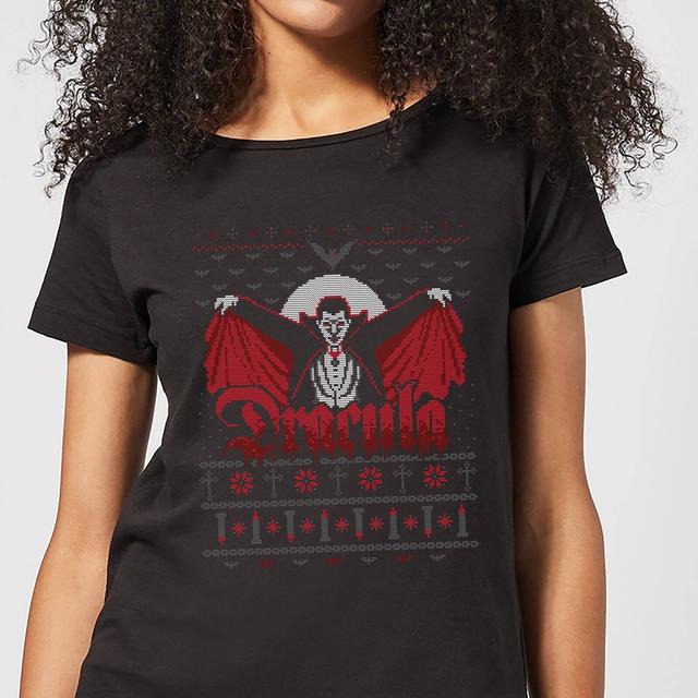 Camiseta Navideña Universal Monsters Drácula - Mujer - Negro - L on Productcaster.