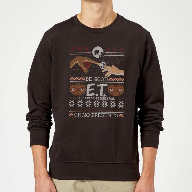 E.T. the Extra-Terrestrial Be Good or No Presents Christmas Jumper - Black - S on Productcaster.