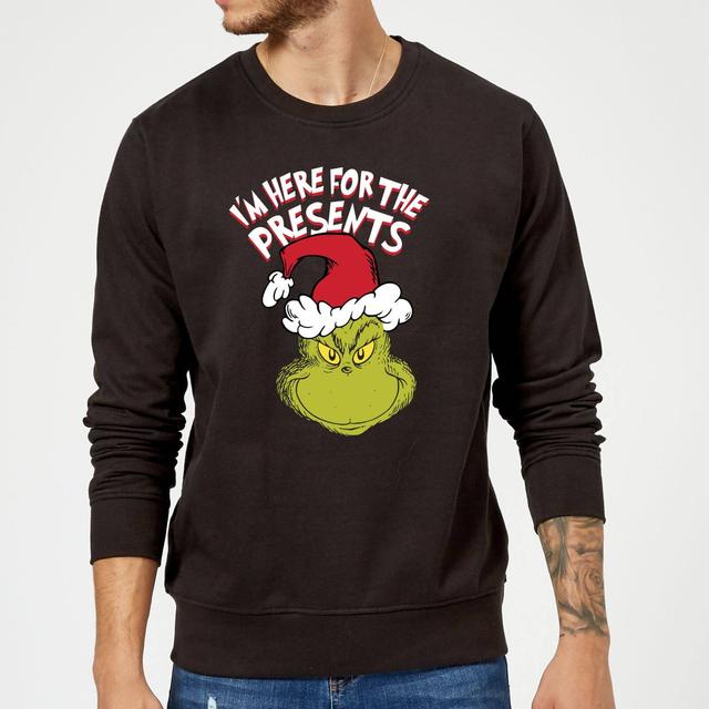 The Grinch Im Here for The Presents Christmas Jumper - Black - XL on Productcaster.