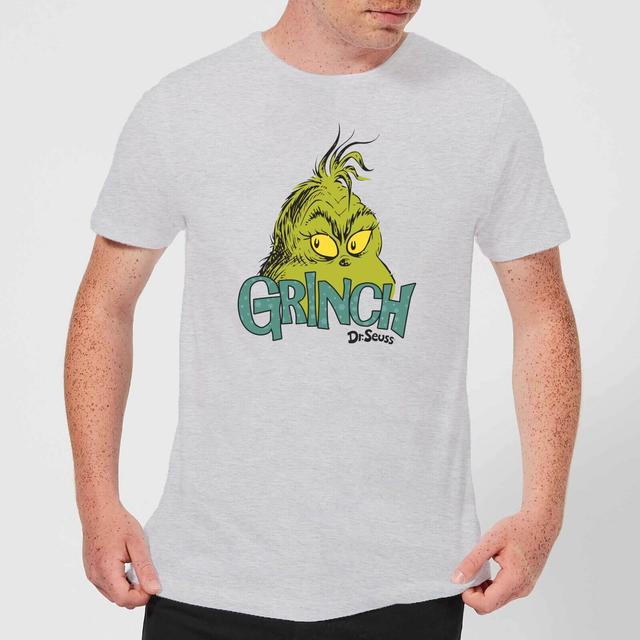 The Grinch Face Mens Christmas T-Shirt - Grau - XS on Productcaster.