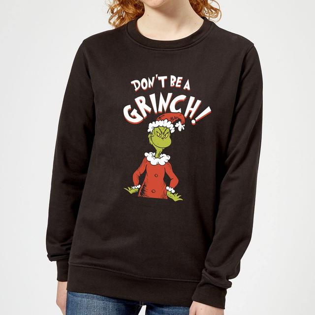 The Grinch Dont Be A Grinch Damen Weihnachtspullover – Schwarz - M on Productcaster.