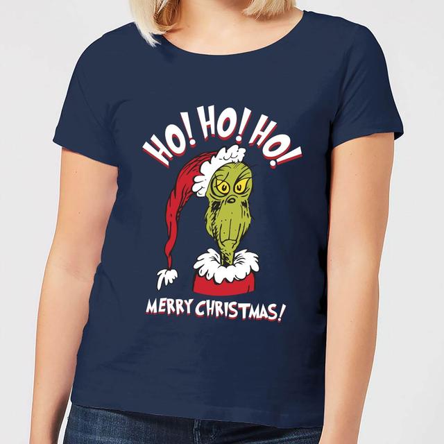 The Grinch Ho Ho Ho Damen Christmas T-Shirt - Navy Blau - XXL on Productcaster.