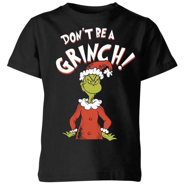 The Grinch Dont Be A Grinch Kinder Christmas T-Shirt - Schwarz - 11-12 Jahre on Productcaster.