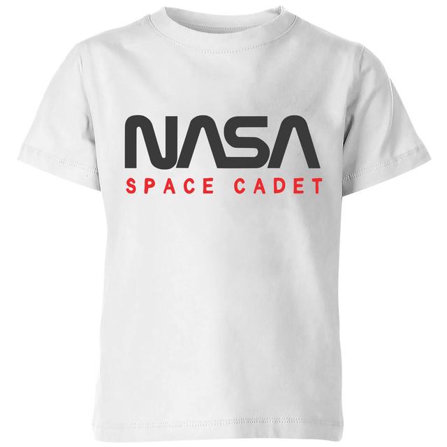 NASA Space Cadets Chest Kids' T-Shirt - White - 11-12 Years on Productcaster.