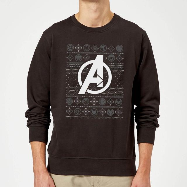 Marvel Avengers Logo Christmas Jumper - Black - M on Productcaster.