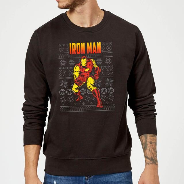 Marvel Avengers Classic Iron Man Christmas Jumper - Black - M on Productcaster.