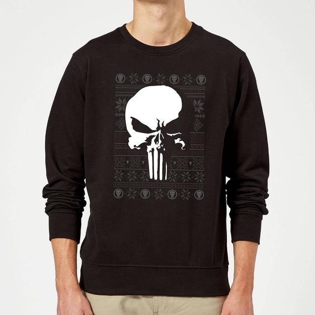 Marvel Punisher Christmas Jumper - Black - L on Productcaster.