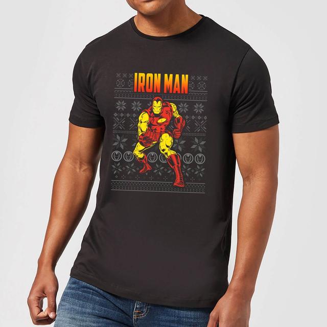 Marvel Avengers Classic Iron Man Men's Christmas Camiseta - Negra - M on Productcaster.