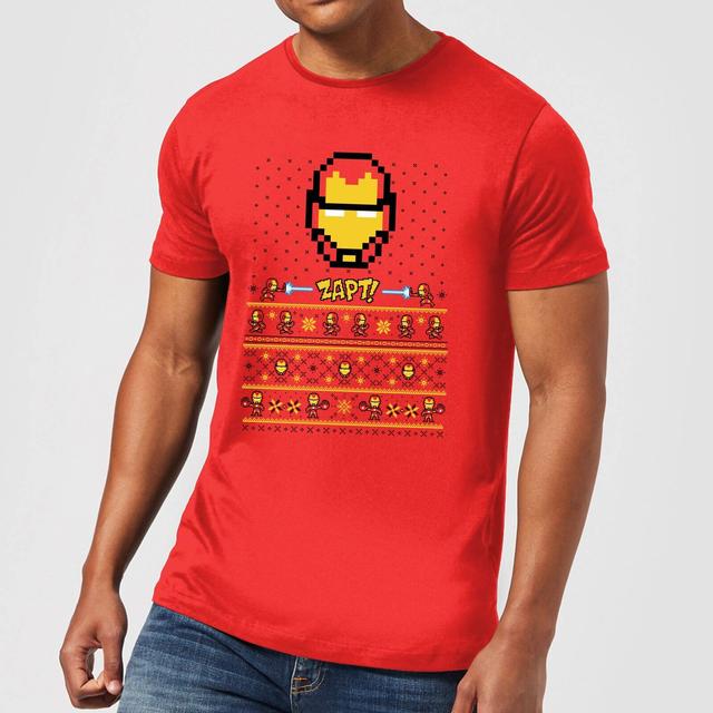 Marvel Avengers Iron Man Pixel Art Herren Christmas T-Shirt - Rot - XL on Productcaster.