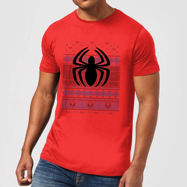 Marvel Avengers Spider-Man Logo Men's Christmas T-Shirt - Red - XL on Productcaster.