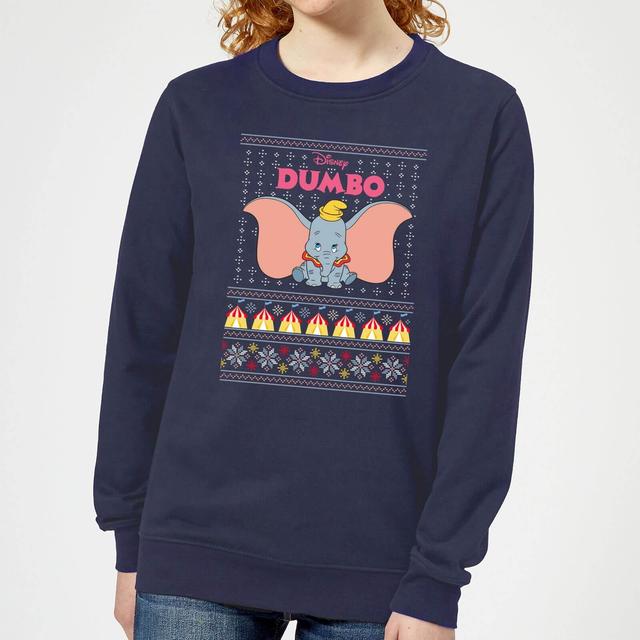 Disney Classic Dumbo Women's Christmas Jumper - Navy - XS on Productcaster.