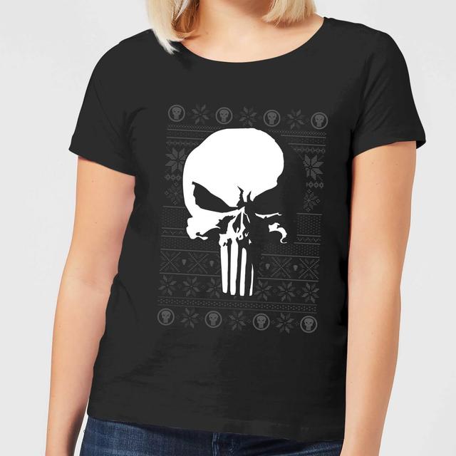 Marvel Punisher Women's Christmas T-Shirt - Black - S - Negro on Productcaster.