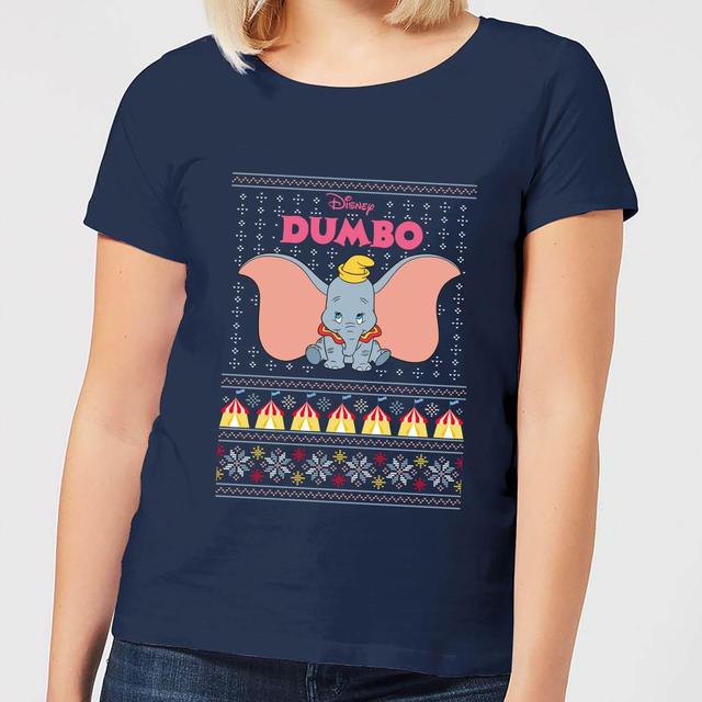 Disney Classic Dumbo Women's Christmas T-Shirt - Navy - L on Productcaster.