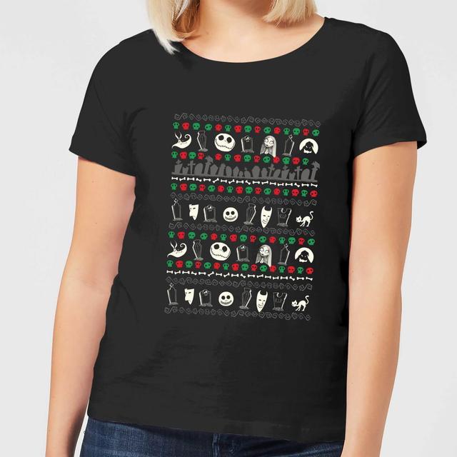 Camiseta Pesadilla antes de Navidad Jack Sally Zero Faces para mujer - Negro - L on Productcaster.