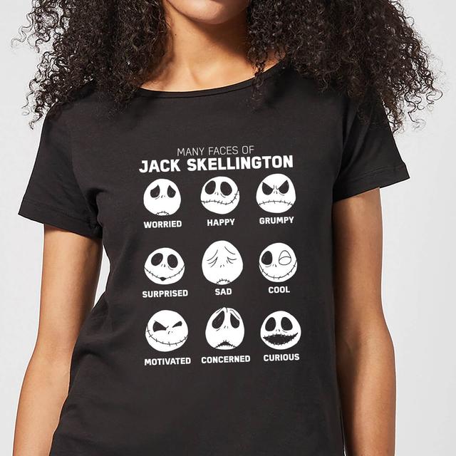 Nightmare Before Christmas Jack Pumpkin Faces Collection Women's T-Shirt - Black - L on Productcaster.