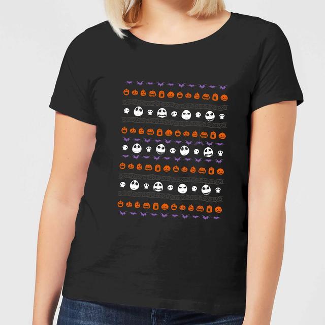 Camiseta para mujer Pesadilla antes de Navidad Jack Pumpkin Faces - Negro - M on Productcaster.