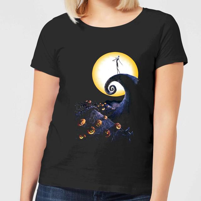 Nightmare Before Christmas Jack Skellington Pumpkin King Colour Women's T-Shirt - Black - L on Productcaster.