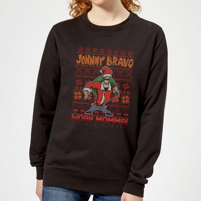 Johnny Bravo Johnny Bravo Pattern Women's Christmas Jumper - Black - XXL on Productcaster.