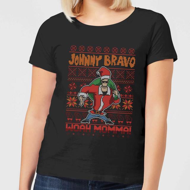 Camiseta de Navidad para mujer Johnny Bravo Pattern - Negro - M - Negro on Productcaster.