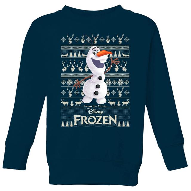 Disney Frozen Olaf Kids Christmas Jumper - Navy - 9-10 Years on Productcaster.