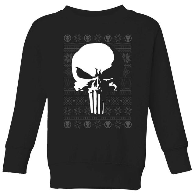 Marvel Punisher Kids Maglione Natalizio - Nero - 9-10 Anni - Nero on Productcaster.