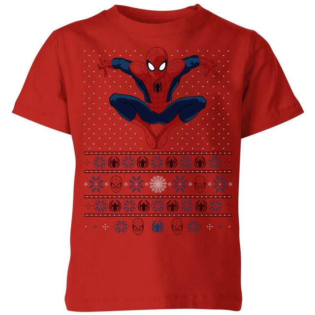 Camiseta de Navidad para niños Avengers Spider-Man de Marvel - Rojo - 3-4 años on Productcaster.