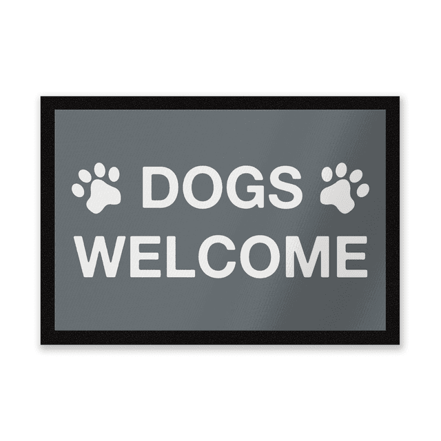 Dogs Welcome Entrance Mat on Productcaster.