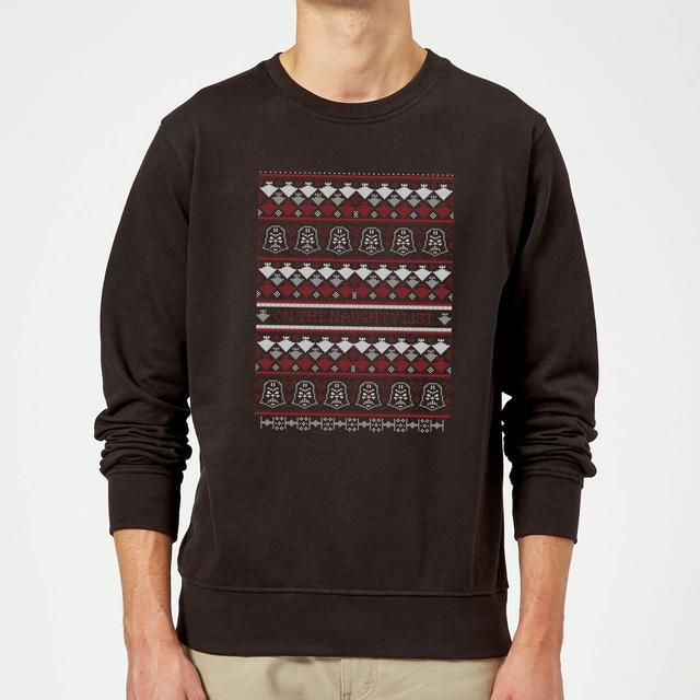 Star Wars On The Naughty List Pattern Christmas Jumper - Black - M on Productcaster.