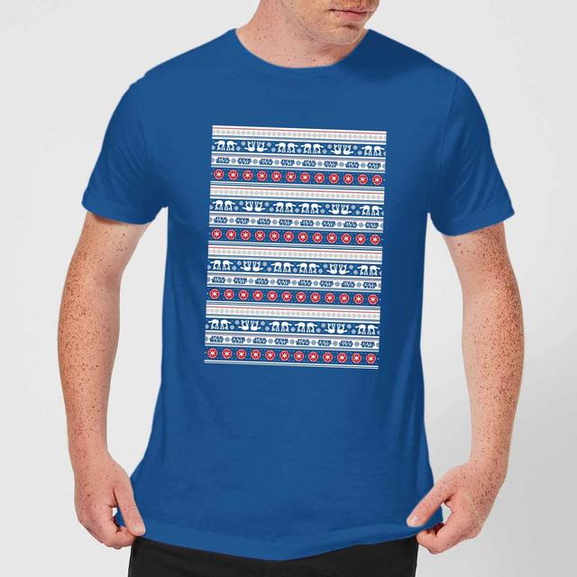 Camiseta de Navidad AT-AT Pattern para hombre de Star Wars - Azul real - XXL - Royal Blue on Productcaster.