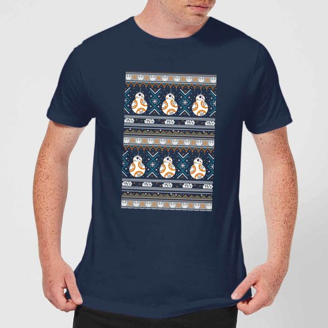 T-Shirt Star Wars BB-8 Pattern Christmas - Navy - Uomo - XXL - Blu Navy on Productcaster.