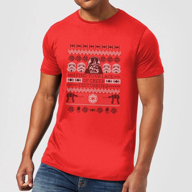 Star Wars I Find Your Lack Of Cheer Disturbing Men's Christmas T-Shirt - Red - S on Productcaster.