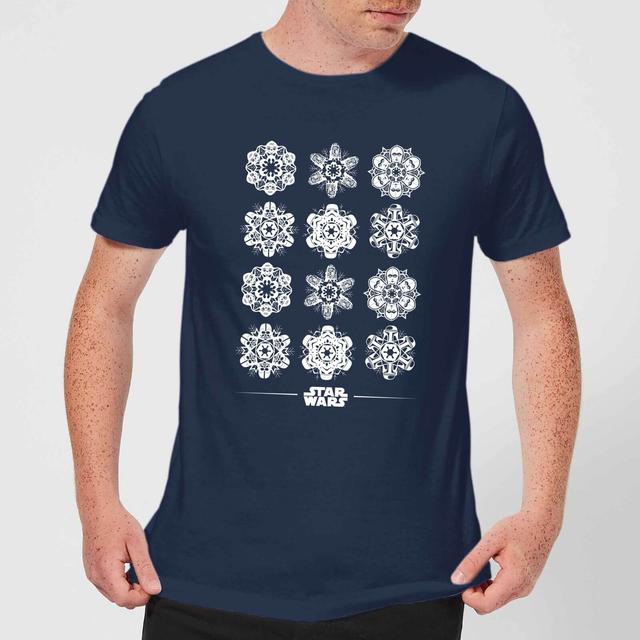 Star Wars Snowflake kerst T-shirt - Navy - XXL - Navy blauw on Productcaster.