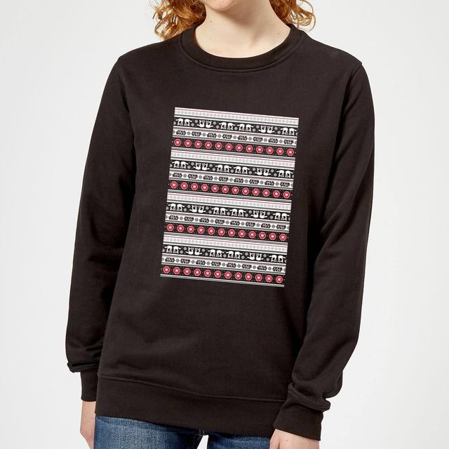 Star Wars AT-AT Pattern Women's Christmas Jumper - Black - S - Svart on Productcaster.