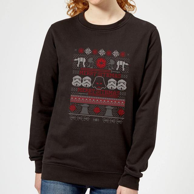 Star Wars Merry Sithmas Knit Women's Christmas Jumper - Black - S on Productcaster.