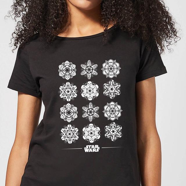 Star Wars Snowflake Damen T-Shirt - Schwarz - XXL on Productcaster.