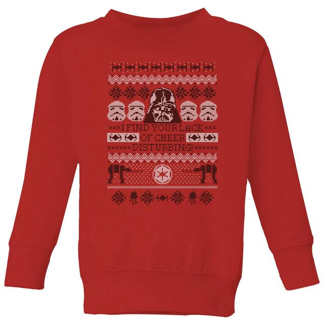 Star Wars I Find Your Lack Of Cheer Disturbing Kids Sudadera Navideña - Roja - 9-10 años on Productcaster.