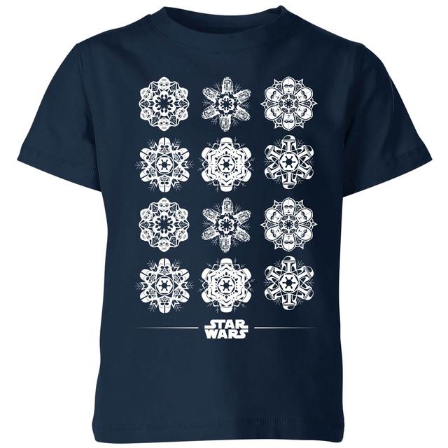 T-Shirt Star Wars Snowflake Kids Christmas - Navy - 5-6 Anni on Productcaster.