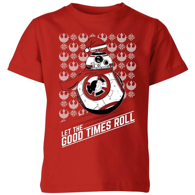 Star Wars Let The Good Times Roll Kinder kerst T-shirt - Rood - 146/152 (11-12 jaar) on Productcaster.