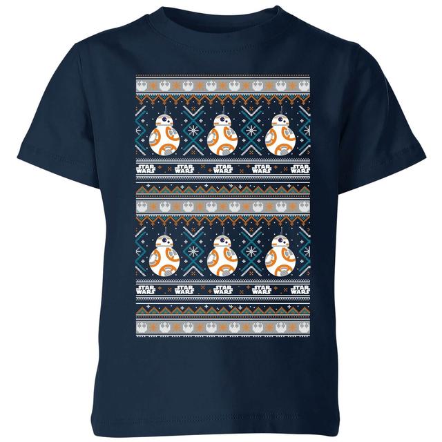 Camiseta de Navidad BB-8 Pattern para niños de Star Wars - Azul marino - 7-8 años on Productcaster.