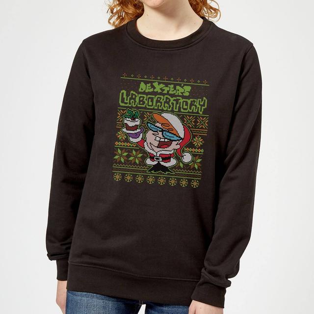 Dexter's Lab Pattern Women's Christmas Jumper - Black - 3XL on Productcaster.