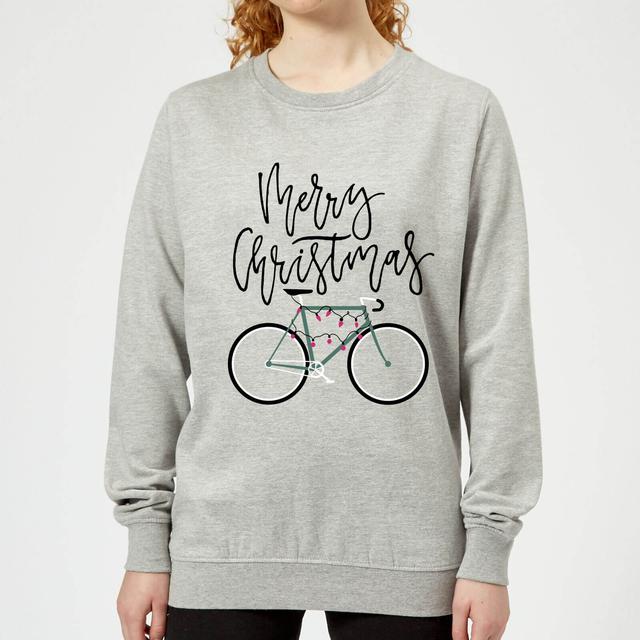 Bike Lights Women's Christmas Jumper - Grey - 3XL on Productcaster.