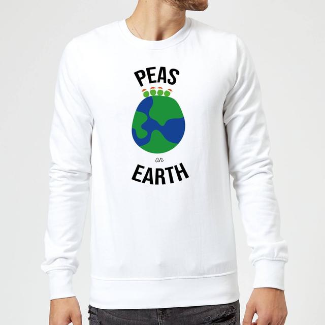 Peas On Earth Christmas Sweatshirt - White - XXL - Weiß on Productcaster.