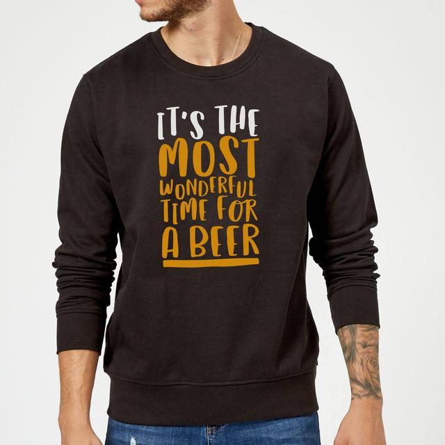 It's The Most Wonderful Time for A Beer Christmas Jumper - Black - L on Productcaster.