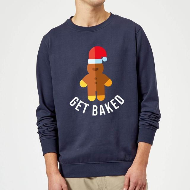 Get Baked Christmas Sweatshirt - Navy - XL on Productcaster.