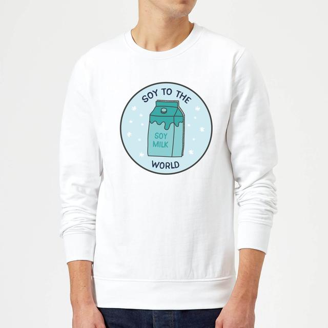 Soy To The World Christmas Sweatshirt - White - M - Weiß on Productcaster.